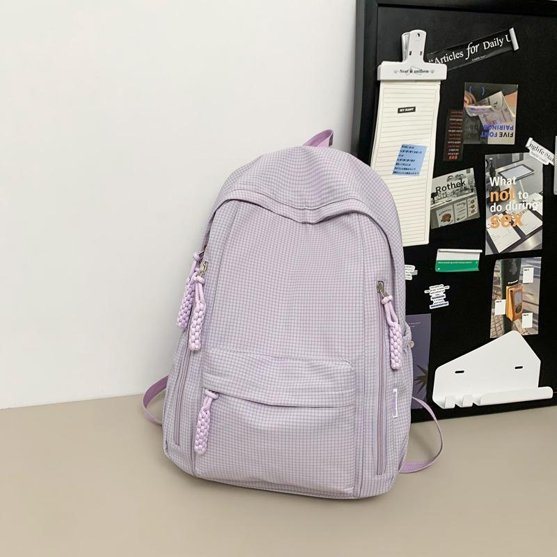 Schoolbag High-value New Cute Children's Mini Schoolbag Mori Sweet Wind Girl Cream Solid Color Versatile Backpack