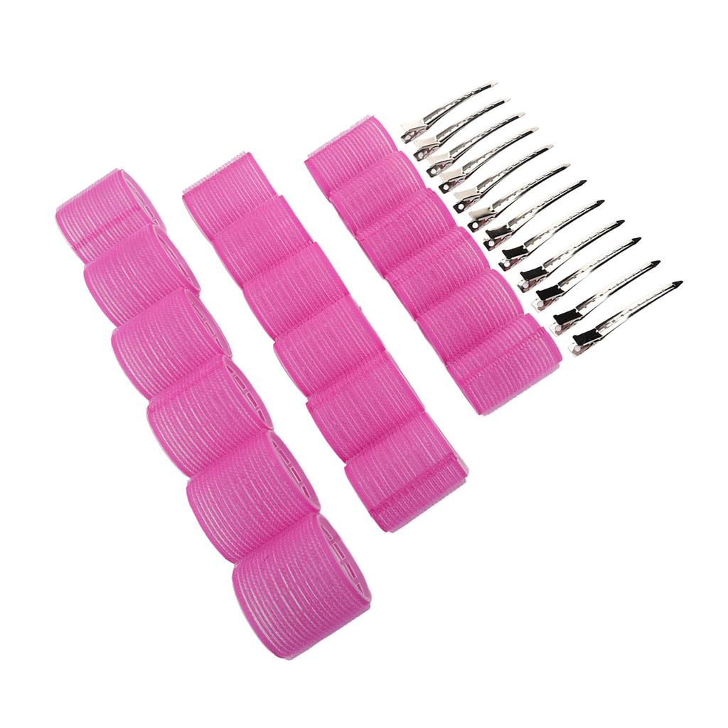 Hair Root Curlers Pink Self Grip Hair Curlers Rollers with Clips for Hair Dressing Styling DIY