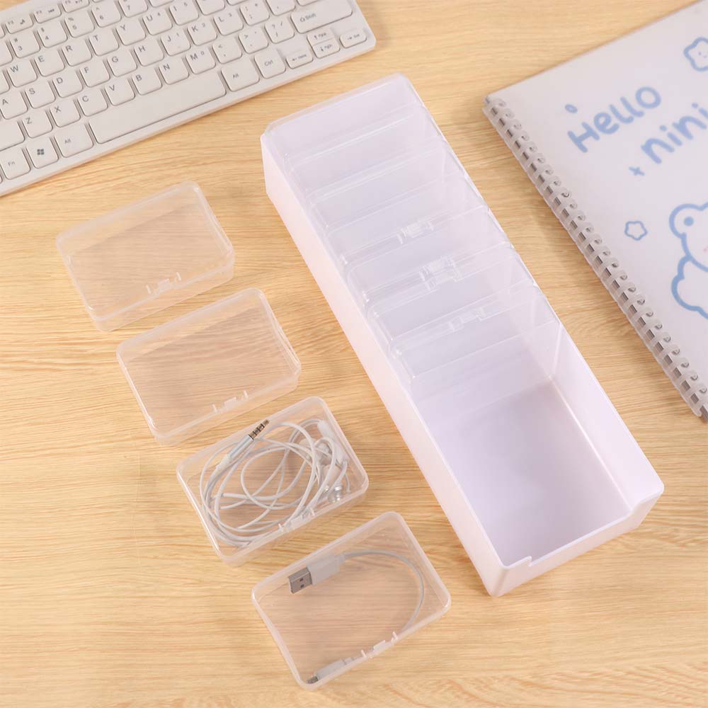 Clear Cable Organizer Box Durable Desktop Cable Organizer Tech Accessories Storage