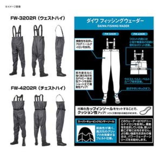 DAIWA Daiwa Fishing Waders Slash Gray L Size FW-3202R