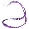 Vintage High Quality Natural Royal Amethyst Design Sweater Chain Necklace Collarbone Chain Women