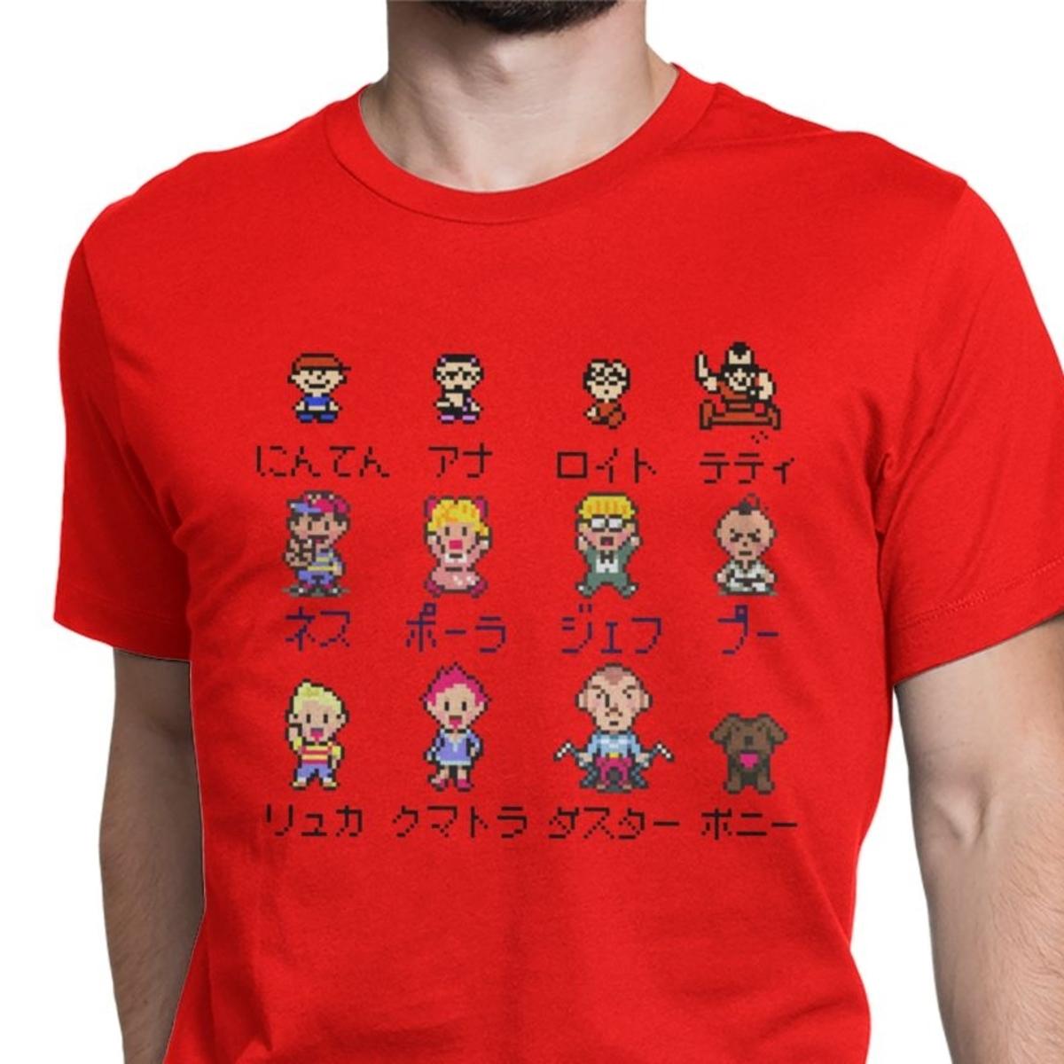 Unisexs TShirts Mother EarthBound Protagonist Cotton Tees RPG Ness Lucas Giygas Video Game Unisexs Extended Tshirt Overiszed S