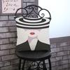 2022 Fashion Bella Black White Trendy Zebra Pattern Lady Decorative Pillows Cosmetics Beauty Care Shop Decoration Cushion Pillow