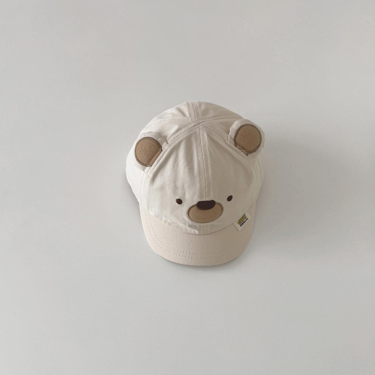 

1 шт., корейская спортивная бейсболка с милым мультяшным медведем для малышей, весенняя дорожная шляпа от солнца, милая мультяшная кепка от солнца 46-50cm