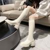 Small thick-soled boots women's autumn new models, but knee-high knight boots long boots women's autumn and winter boots