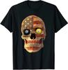 Men's and Women's T-shirts NEW LIMITED Funny Pool Billiard Design - Skull with US Flag T-Shirt Size S-3XL