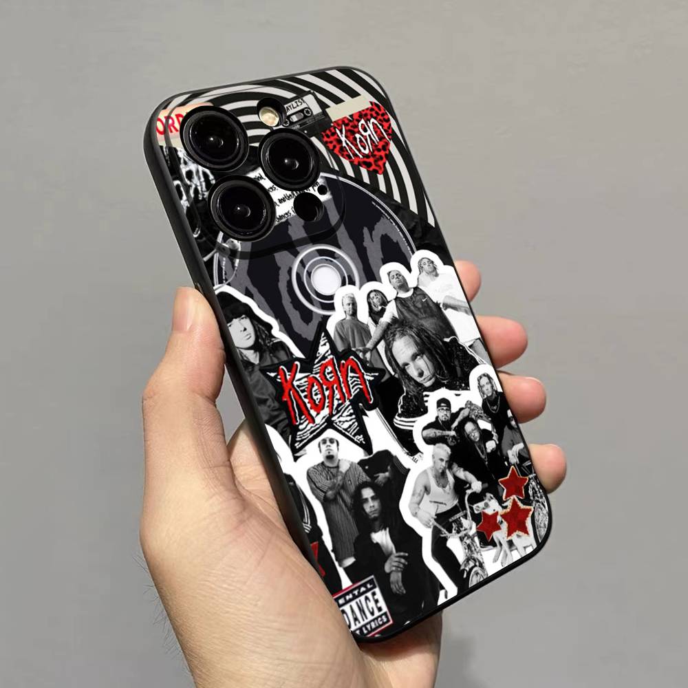Rock Band K-Korn Handyhülle Für iPhone 17 16 15 14 11 12 13 Mini Pro XS Max Plus Funda Schale