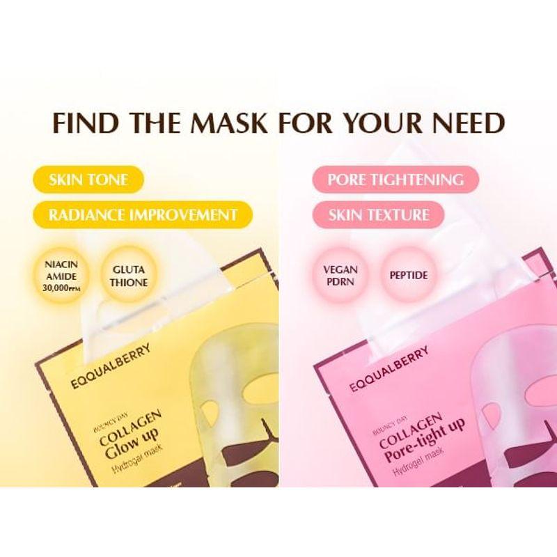 Eqqualberry Collagen Glow Up Hydrogel Mask Set