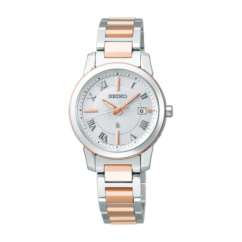 Seiko Watch Lucia I Collection SSQV108 Women's Silver and Pink Gold