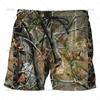 Summer 3d Camouflage Print Men's Shorts Fashion Personality Cool Natural Scenery Beach Shorts 2024 Oversized Swimming Trunks 4XL