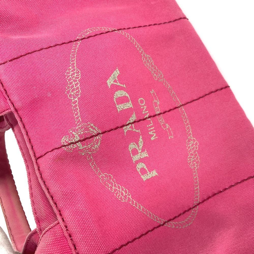 PRADA Canapa logo Bag Shoulder Bag Tote Bag Canvas pink