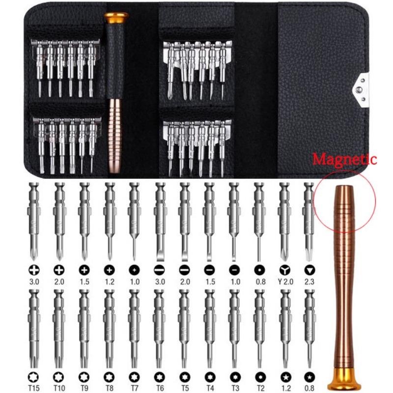 25 In 1 Multi-purpose Model Precision Hand Tools Screw Driver Kit Screwdriver Combination Set for  Mobile Phones Laptop Disassembly and Repair Tools