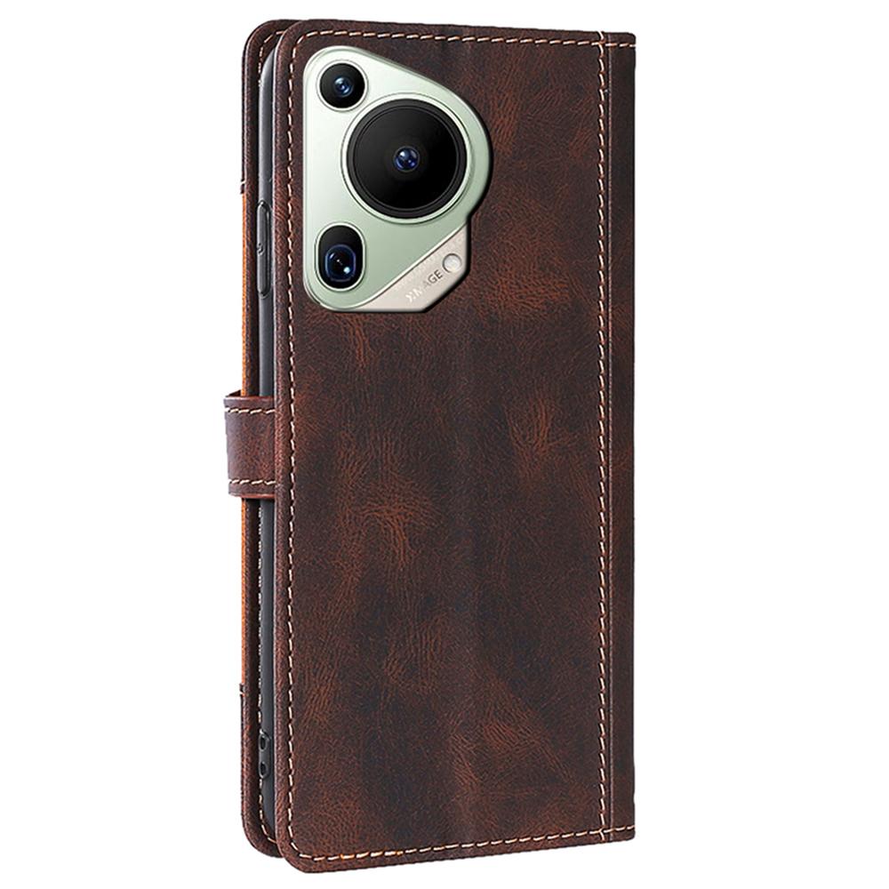 For Huawei Pura 70 Ultra Case Leather Stand Phone Cover Skin Touch Feeling Phone Shell