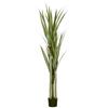 Artificial Yucca Large 190cm Artificial Plant, Plastic Artificial Plant In Pot, 17 X 17 X 190 Cm Emerald Green