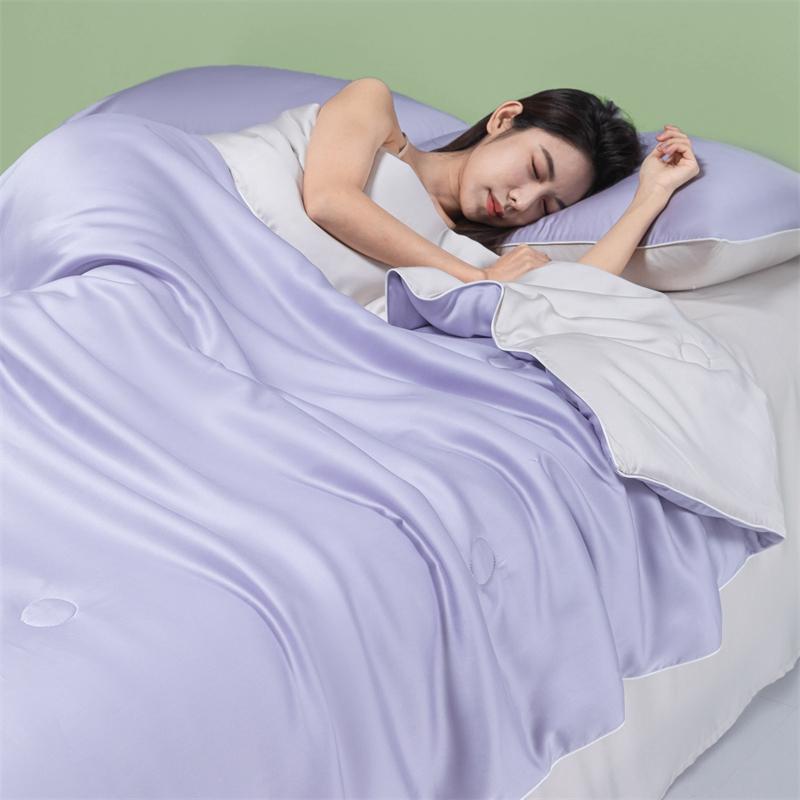 

Летнее охлаждающее одеяло Покрывало на кровать Кондиционер Дышащее одеяло Роскошное холодное на ощупь легкое одеяло из ткани 150x200cm 1Pc