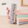 Dot Pencil Pouch Floral Canvas Case, Vintage Polka Pen Pouch, Texture Bag Large Capacity Stationery for Students, Office School Supplies Fabric