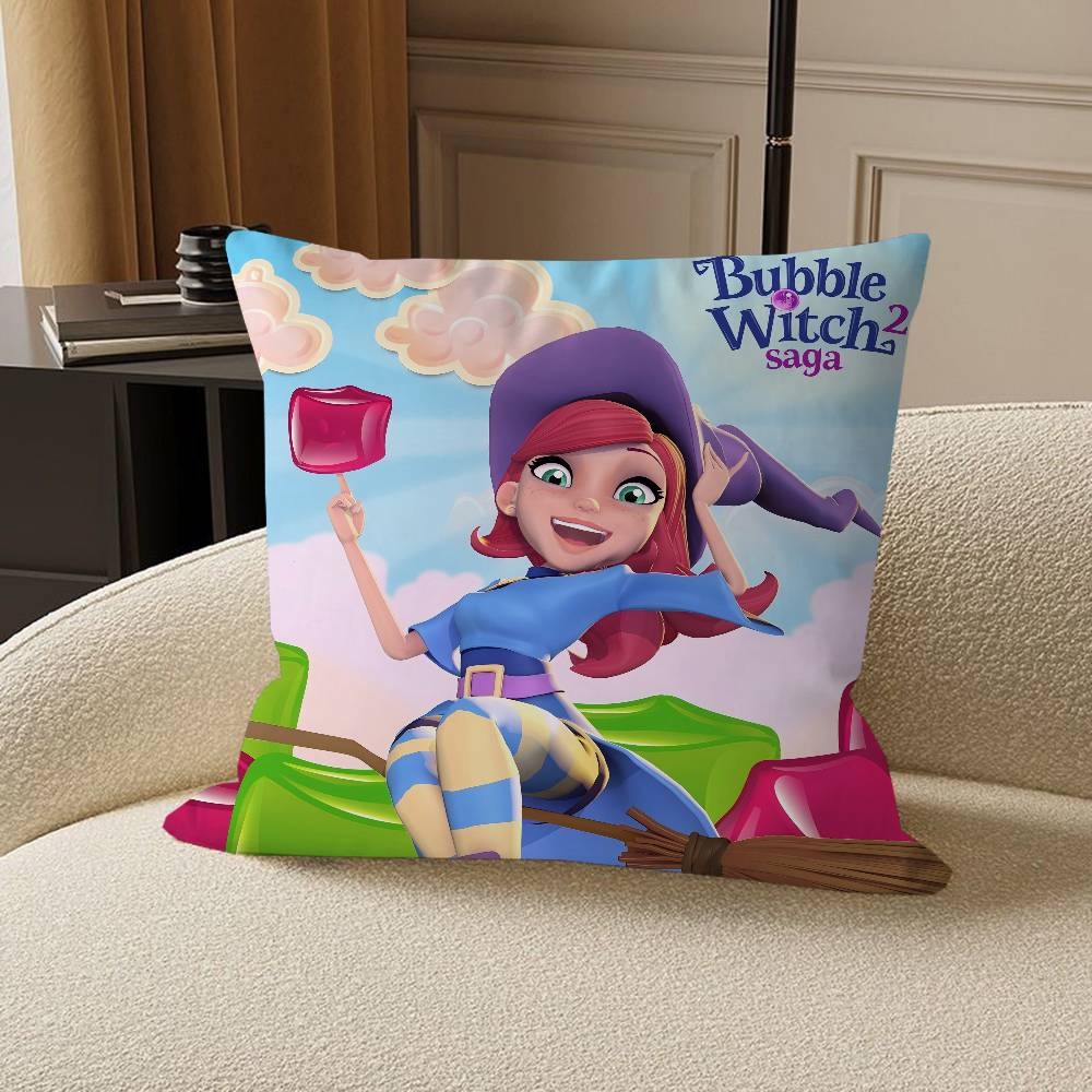 

B-Bubble Witch 2 Saga Maple Design Cushion Cover Happy Autumn Harvest decor Holiday Decorati Pillow Cover 12x12Inch