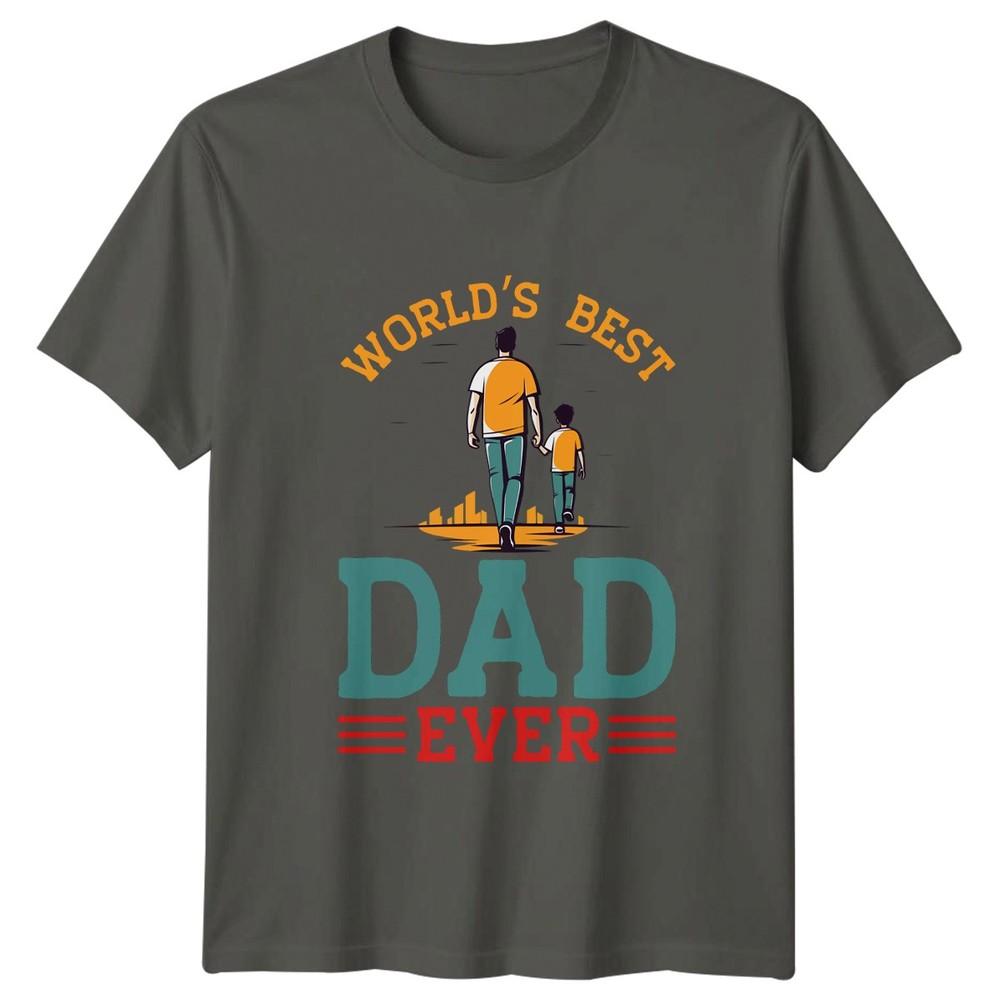 Worlds Best Dad Ever Unisexs TShirt Father and Son Fatherhood Fathers Day Gift S