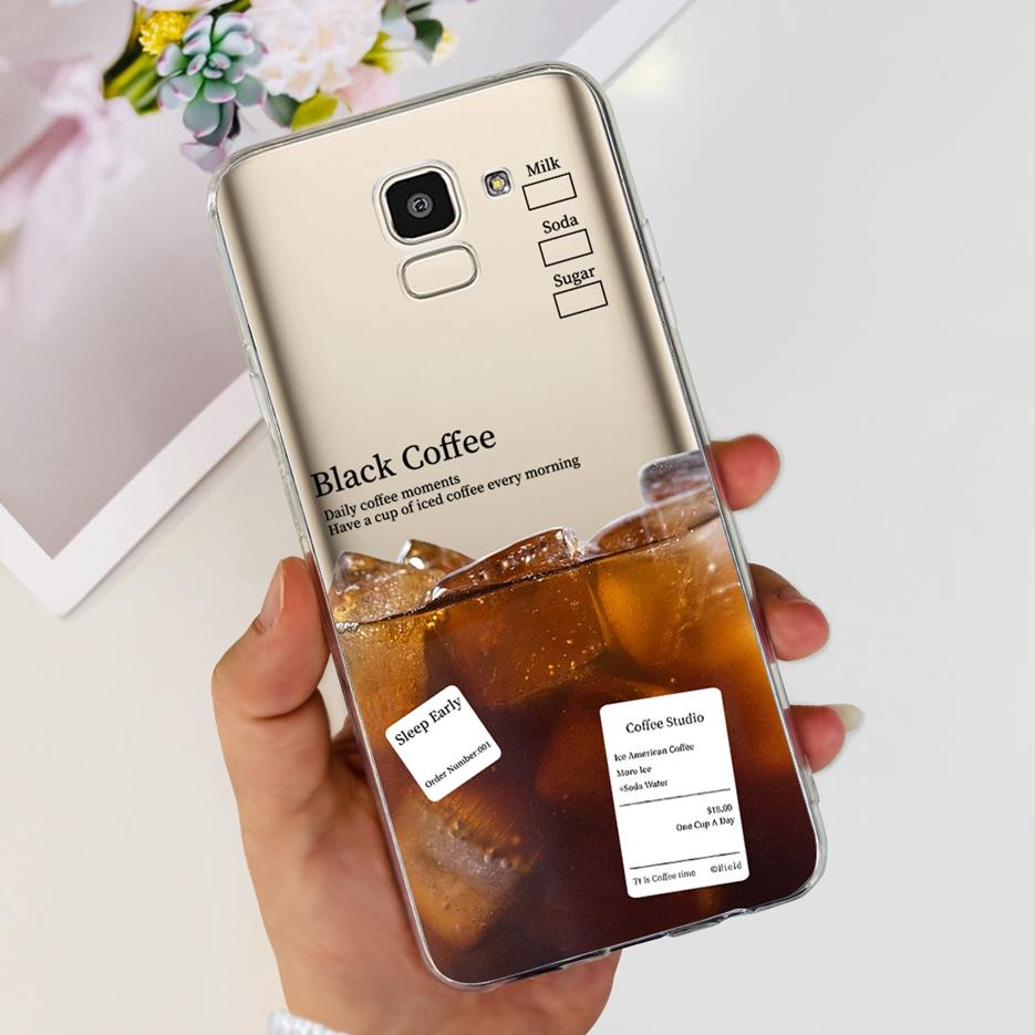 For Samsung Galaxy J6 2018 Case SM-J600F Stylish Painted Cover Clear Silicone Soft TPU Phone Case For Samsung J6 Plus J6+ Bumper