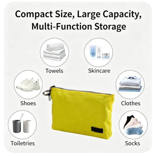 Zippered packing bag travel gear divider nylon luggage storage pouch flat backpack organizer access zip insert
