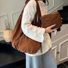 New Suede Tote Bag Women's Retro Matte Shoulder Bag High-end Large-capacity Commuting Versatile Shopper Handbags