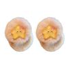 2Pcs Girl Hair Tie Cartoon Rabbit Star Decor Soft Plush Hair Rope