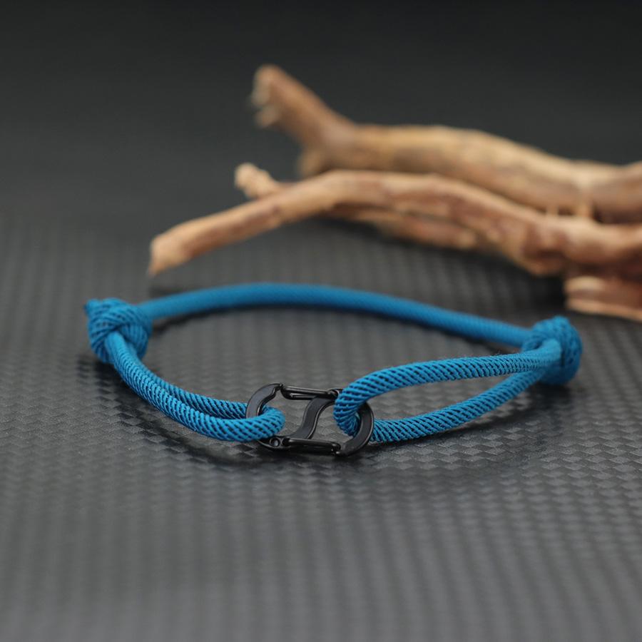 Simple Style 3mm Rope Bracelet Men Women 6 Colors Stainless Steel Clasp Leisure Versatile Accessories Adjustable Cord Braslet