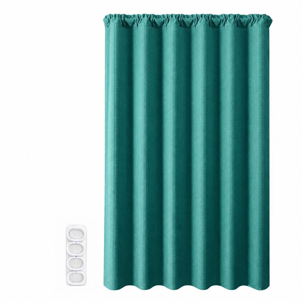 Shower Curtain with 12 Plastic Hooks, 180 cm, for Bathroom and Window