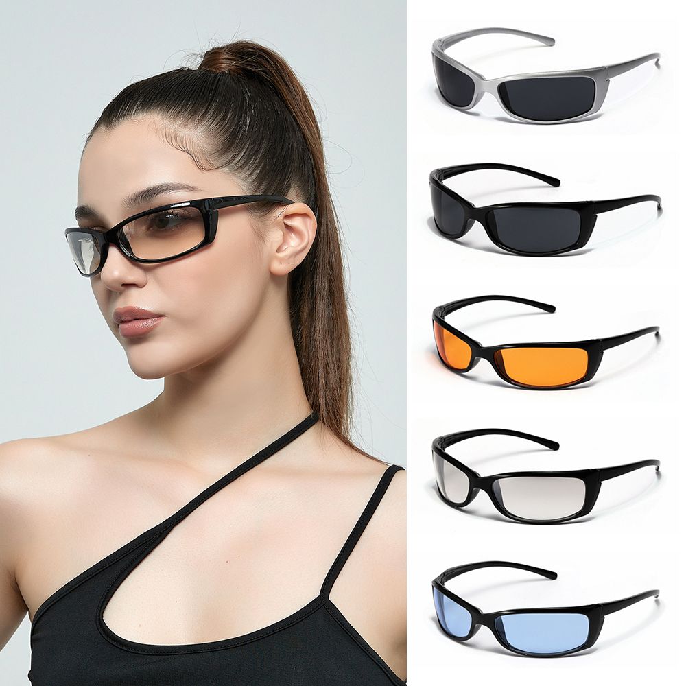 Occhiali da Vista alla Moda Futuristici Occhiali da Sole Lenti Sportive Occhiali Avvolgenti Occhiali Y2K