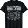 Funny Gift Aircraft Mechanics Brain Airplane Maintenance Unisex Style Shirts for Women Men Clothing Streetwear Graphic TShirts