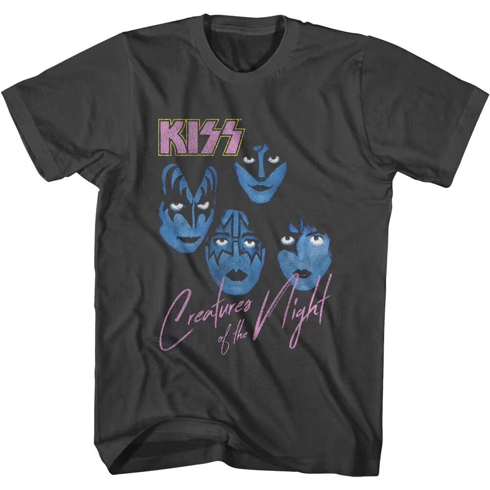 

Футболка Kiss Creatures of The Night Обложка альбома Хэви-метал рок-группа Мужская и женская одинаковая Футболка с круглым вырезом из чистого хлопка 4XL