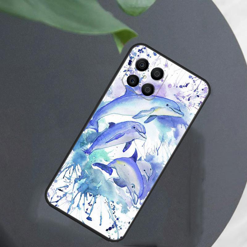 Ocean Dolphin For Honor Magic 7 Lite 6 5 8 Pro Case For Honor 200 400 70 90 X8c X8b X9a X9b X9c X9d Win RT