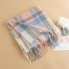 New British Style Imitation Cashmere Tassel Scarf for Girls High End Cold Proof and Warm Scarf