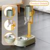 Adjustable Pet Feeder Drinking Fountain Detachable Bottle Standing Bowl for Dog Cat Bunny Animal Supplies