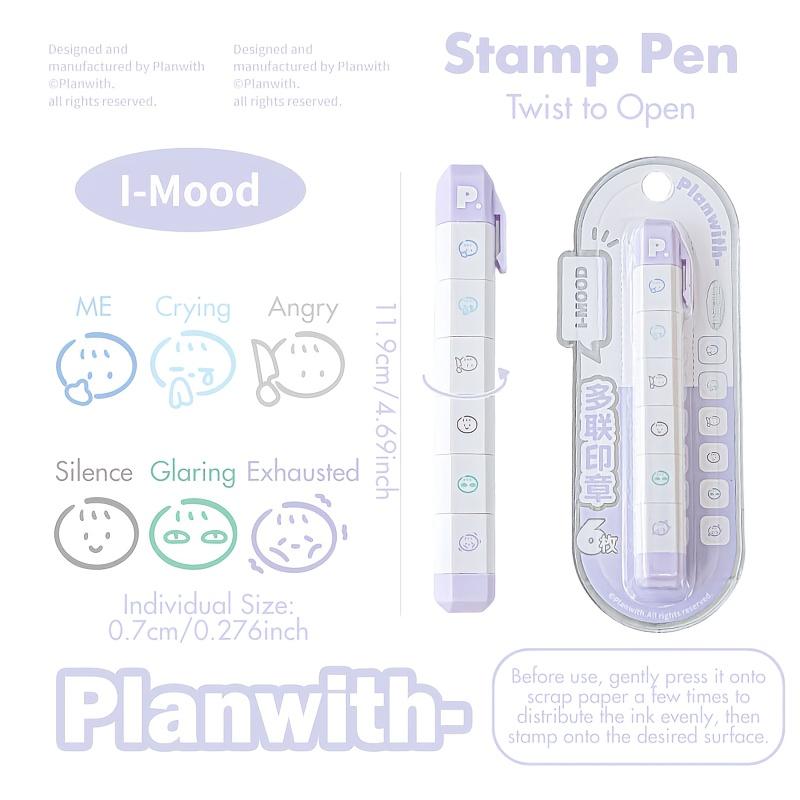 1 pezzo, una Penna Timbro Versatile con Immagini Multiple - un Adorabile Set per Agende, Journaling, Conservare Ricordi, E Appassionati di K-Pop