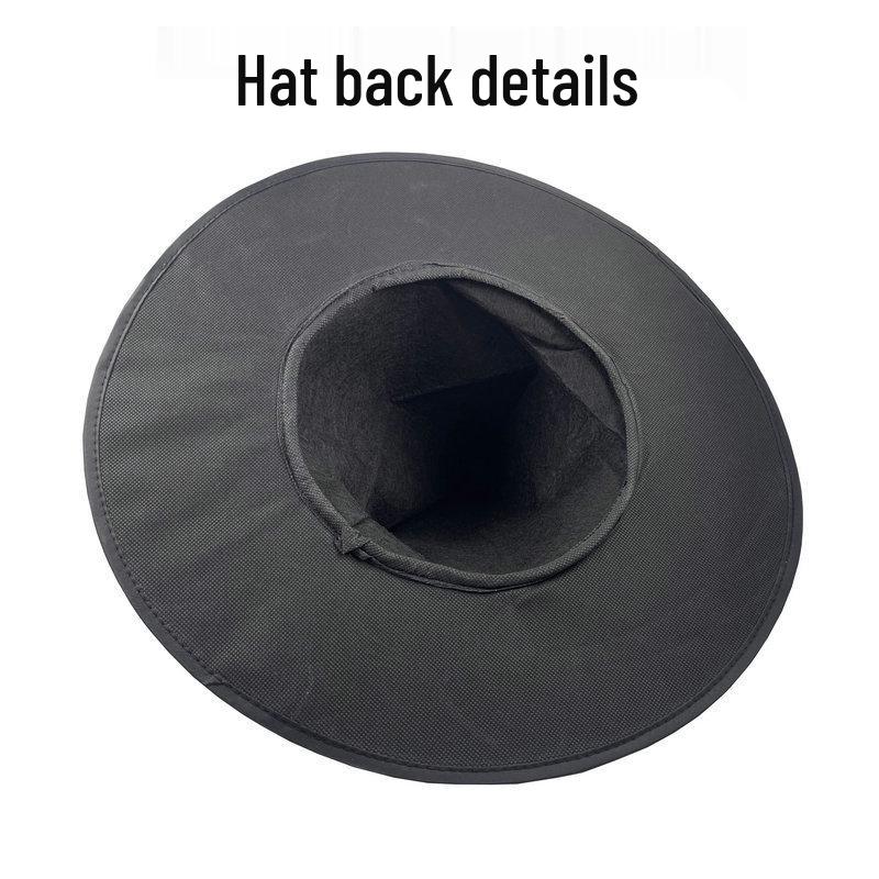 Black Velvet Pleated Witch Hat for Halloween Costume Accessories