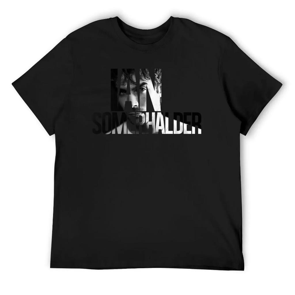 Ian Somerhalder T-Shirt Cute Tops Short Sleeve Tee T-shirts Man Basketball Graphic Tees Men Clothings