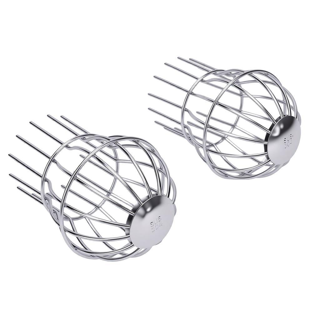 2pcs Gutter Guard Round Downspout Guard Filters 304 Stainless Steel Downspout Protector for Balcony Pipes 75B Drain