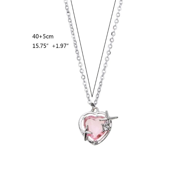 Pendant Necklaces Jewelry Heart Pendant Necklaces Chain Choker Necklaces Birthday Gifts Heart Necklaces Alloy Material