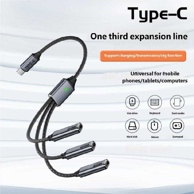 USB C Data and Charging Splitter Incorporating OTG Technology for Keyboards Mouse Camera Other Device Compatibility