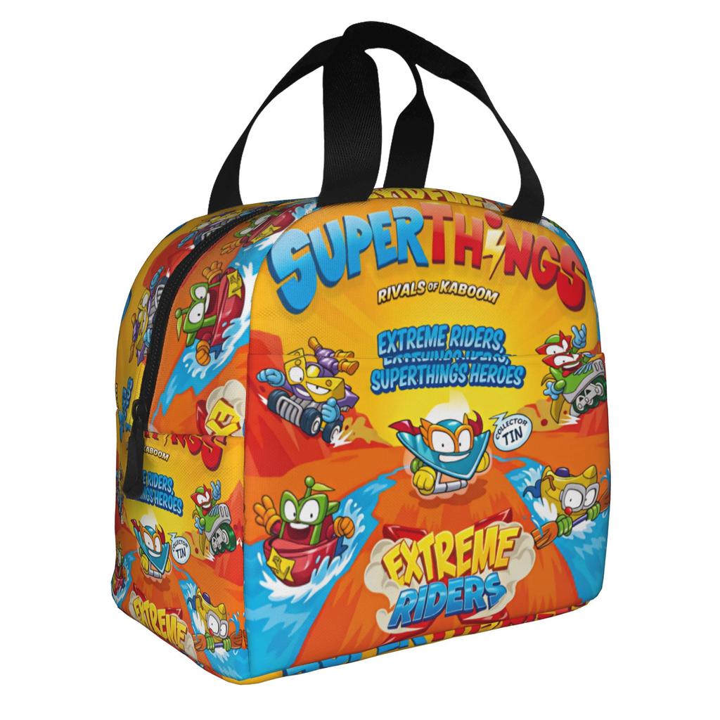 Custom S-Super Z-Zings Cartoon Insulated Lunch Bag for Camping Travel Game Waterproof Thermal Cooler Lunch Box Women Men