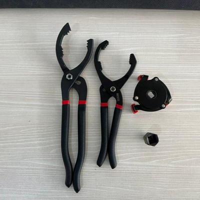 Engine Oil Filter Wrench Pliers - 10 & 12 Inch Auto Repair & Maintenance Tool
