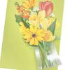 Sanrio bursdagskort gule blomster i gjennomsiktig vase gratulasjonskort kan sendes utenlands BD109-2831701