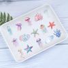 50pcs Tropical Fish Graffiti Stickers Jellyfish Sea Star Shell Coral Decorative Frame DIY Waterproof Decals