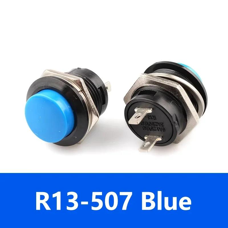 5/20Pcs 2Pin ON-OFF 16mm Round Push Button Switch R13-507 Momentary Power Switch