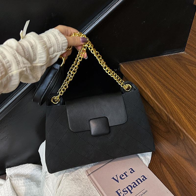 Retro women's bag texture shoulder crossbody color scheme chain bag fashionable personalized women's bag