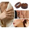 Wooden Wedding Ring Box Round Engagement Ring Holder Elegant Jewelry Storage Box Retro Ring Stand For Proposal Birthday