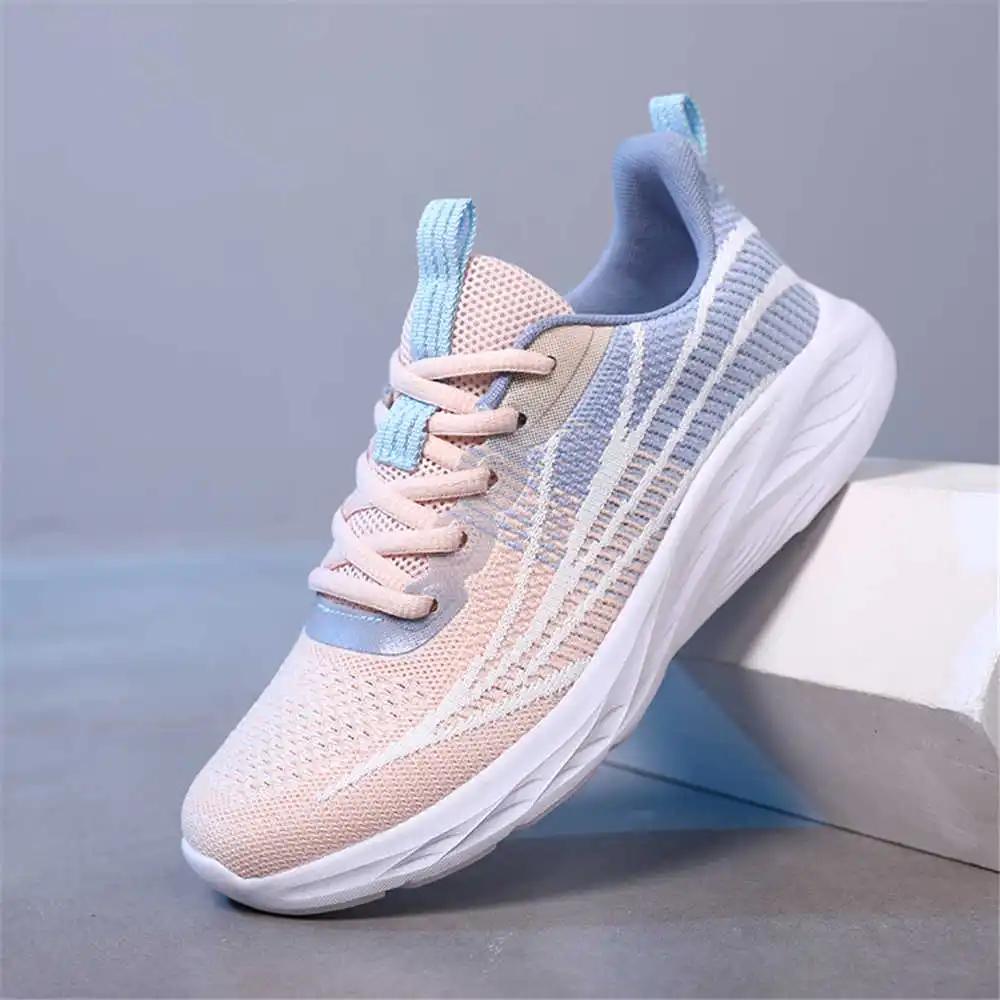 Fashion Thin Heel Thick-heeled Blue Shoes Woman Walking For Jogging Demi-season Sneakers Sports Festival Super Cozy Best Selling
