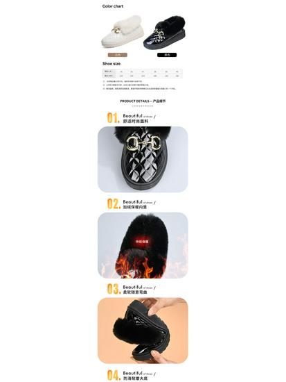 Women's Versatile Winter Fur-Lined Snow Boots Moccasins