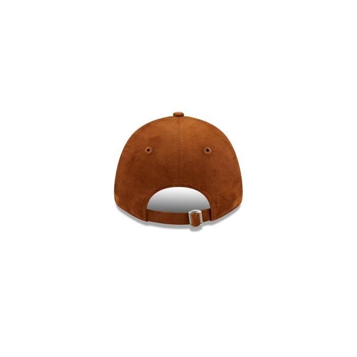 Casquette Femme New Era NY Yankees Corduroy 9Forty - Marron - Logo Brodé - Visière Incurvée